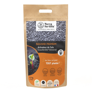 Fertilisant universel à base de Biochar 2.5kg Terra Fertilis - produit biologique français activateur de sol